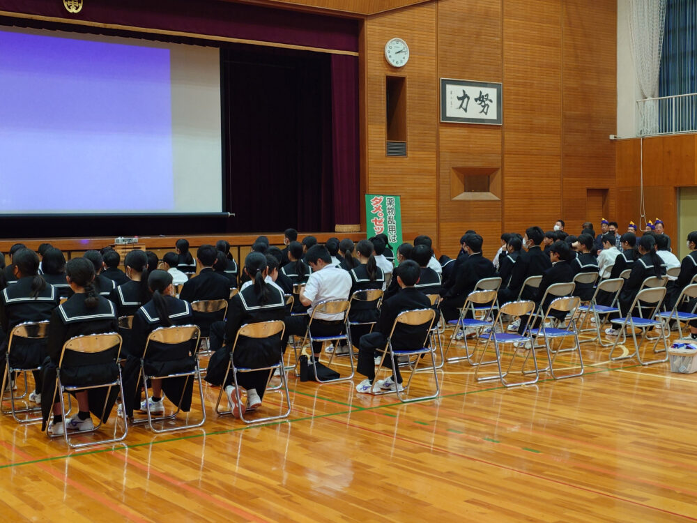薬物乱用防止教室　幡豆中学校